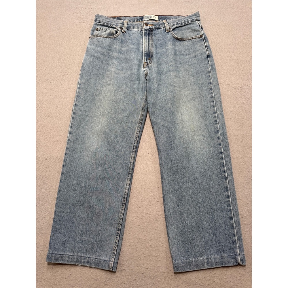 Y2K Levi's Jeans Mens 34x30 Blue Denim Light Wash Relaxed Fit Straight Signature